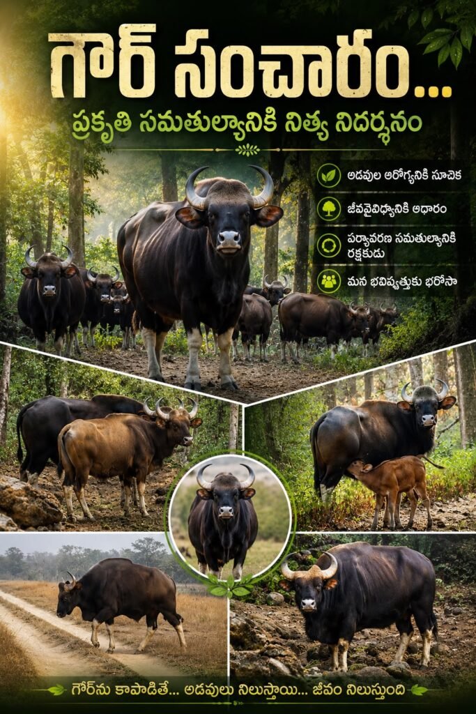గౌర్ సంచారం… ప్రకృతి సమతుల్యానికి నిత్య నిదర్శనం