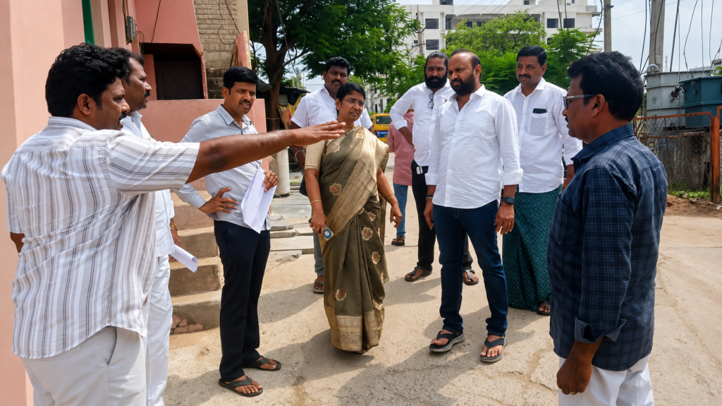గోపవరం పంచాయతీలో డ్రైనేజీ కాలువల పరిశీలన